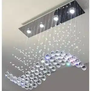 Ripple - Crystal Pendant - Clear / Chrome