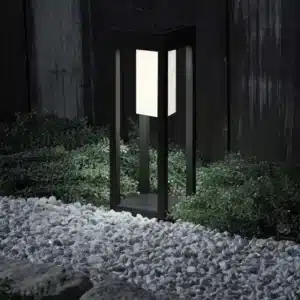 Pillar Outdoor - Die Cast Aluminium - Sensor and Spike - LED Solar Light - Matt Black