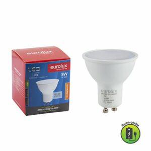 gu10 - led / 3w / 3000k - Rechargeable