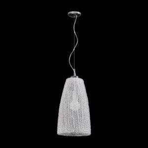 Bell Pendant - Acrylic - Chrome / Clear Shade - Large