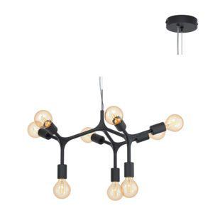 Bocadella Pendant - Black - 9 Light