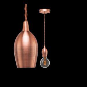 Bullet Twisted - Cord Pendant - Copper