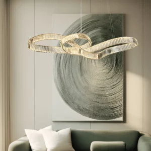 Suave - Metal and Double Crystal LED Pendant - Clear / Chrome (Import)