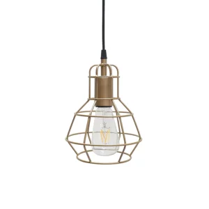 Antoinette - Mild Steel Wire Pendant - Gold (Non-Standard)