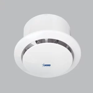 Round Small Bathroom Extraction Fan - 15W - White