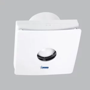 Square Small Bathroom Extraction Fan - 15W - White