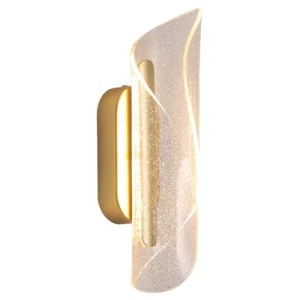Butterfly - Metal and Acrylic LED Wall Light - Clear Glitter / Satin Gold