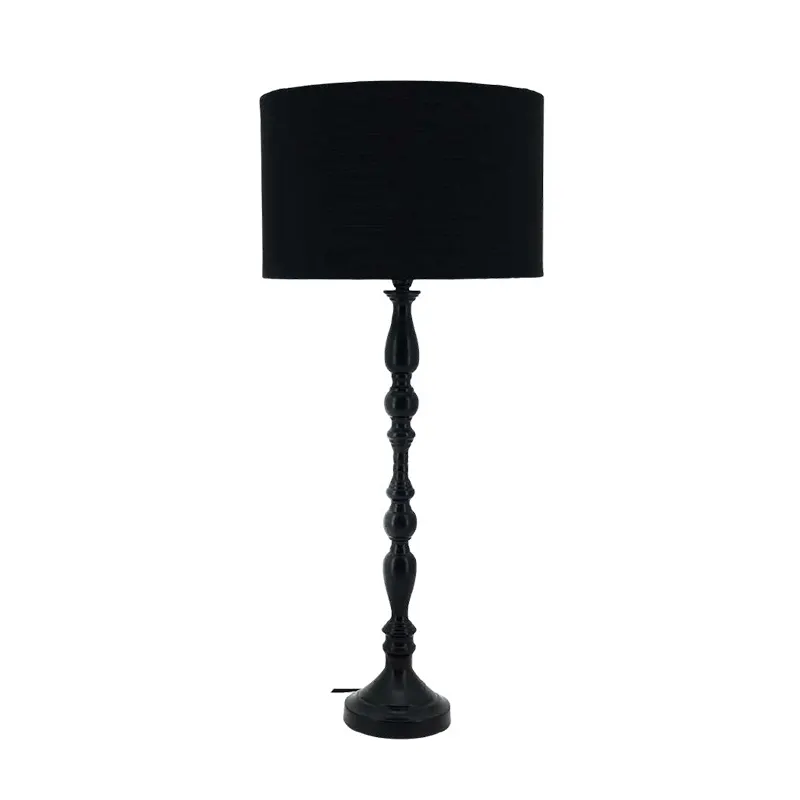 Candelabra - Metal Table Lamp with Fabric Shade - Various Colours 3