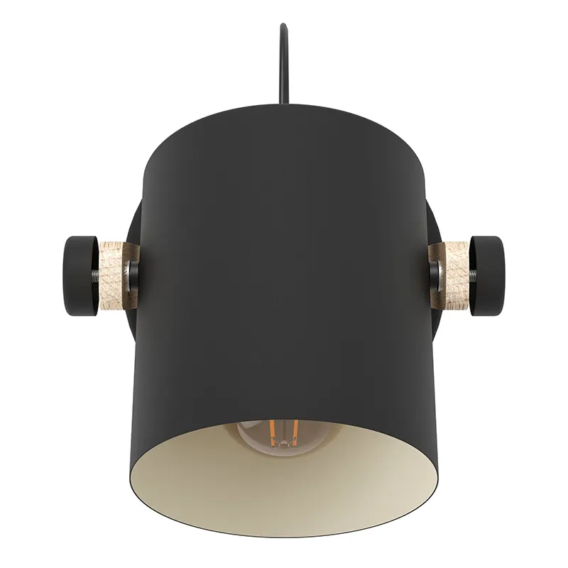 Hornwood - Steel and Wood Adjustable Spot Light - Natural / Black and Cream 4