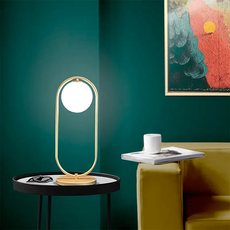 Vogue - Aluminium and Glass Table Lamp - Opal / Various Colours (Custom Made)